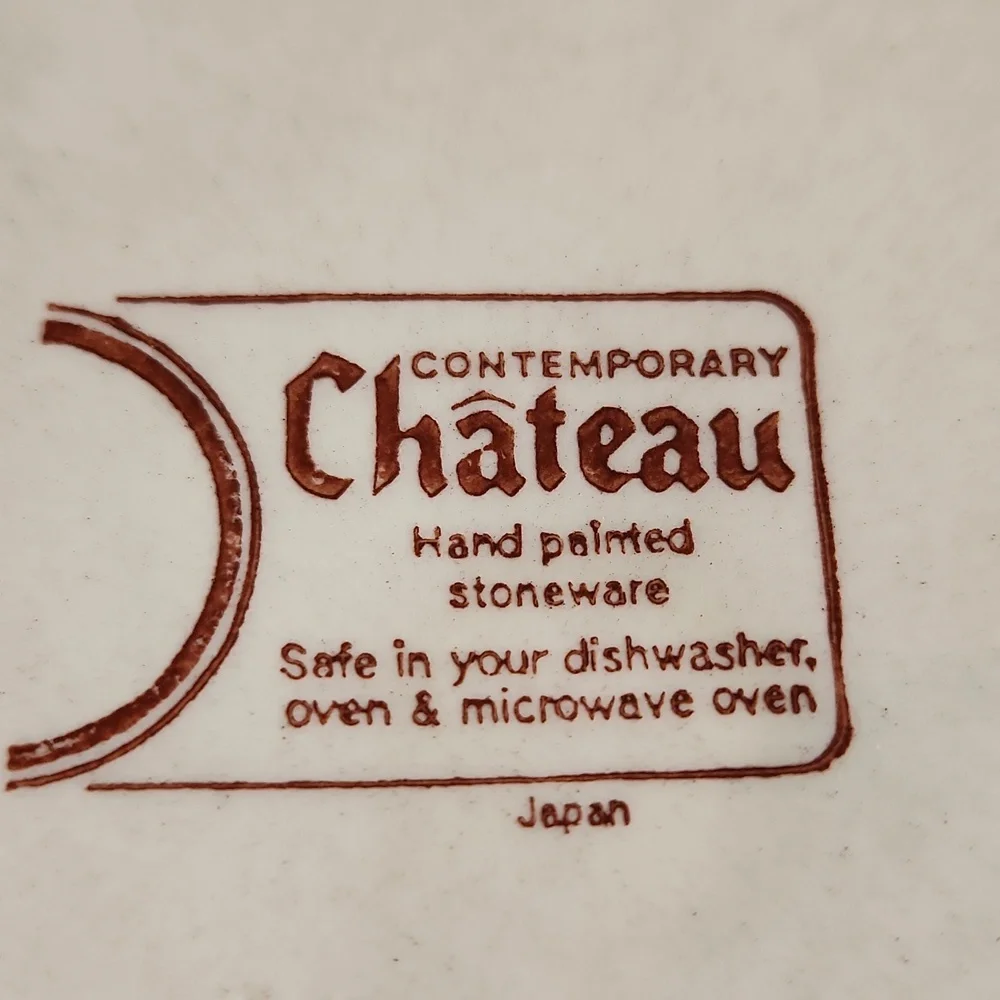 Contemporary Chateau Japanese Stoneware Handpainted Vintage Lidded Casserole